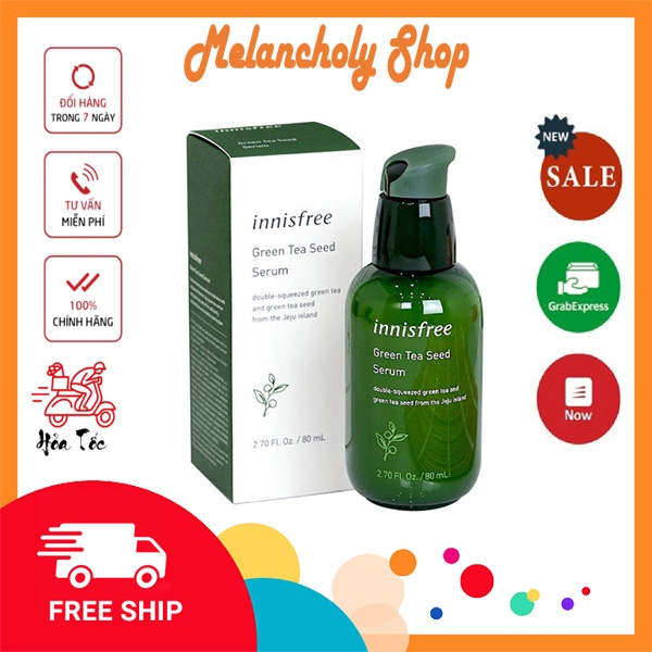 Tinh Chất Dưỡng Ẩm Sâu⚡️𝑪𝒉𝒖𝒂̂̉𝒏 𝑪𝒉𝒊́𝒏𝒉 𝑯𝒂̃𝒏𝒈 ⚡️Innisfree The Green Tea Seed Serum 80ml NEW