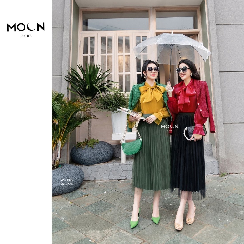 Áo khoác vest công sở nữ chất dạ tex siêu ấm áp sang trọng MVE605 MOON STORE
