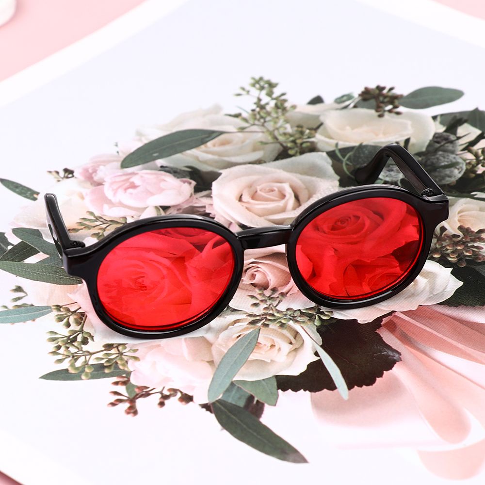 Mắt kính gọng tròn nhiều màu tùy chọn thời trang cho búp bê nhồi bông Blythe