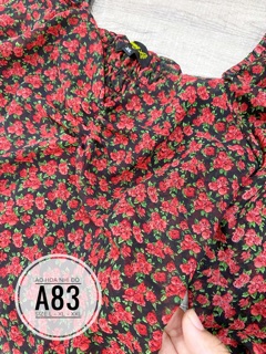 Bigsize Áo hoa nhí đỏ A83