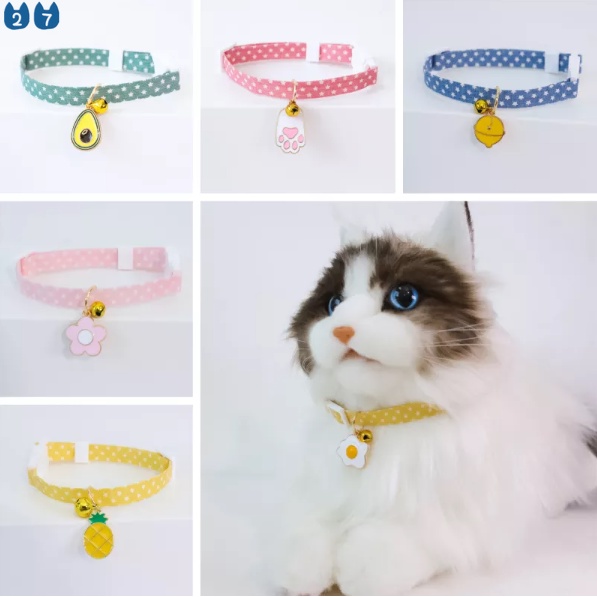 Vòng Cổ Nylon Hình Trái Bơ Màu Sắc Ngọt Ngào Có Thể Điều Chỉnh Được Cho Thú Cưng 27