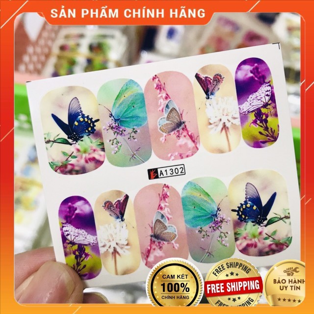 Stick nước 3D hoạ tiết bướm, miếng dán trang trí móng Thiên Di Nail