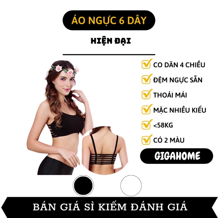 Áo Bra Nữ GIGAHOME Áo Lót Nữ 6 Dây Ngang Sau Lưng Tập Gym, Mix Các Trang Phục Khác 8752