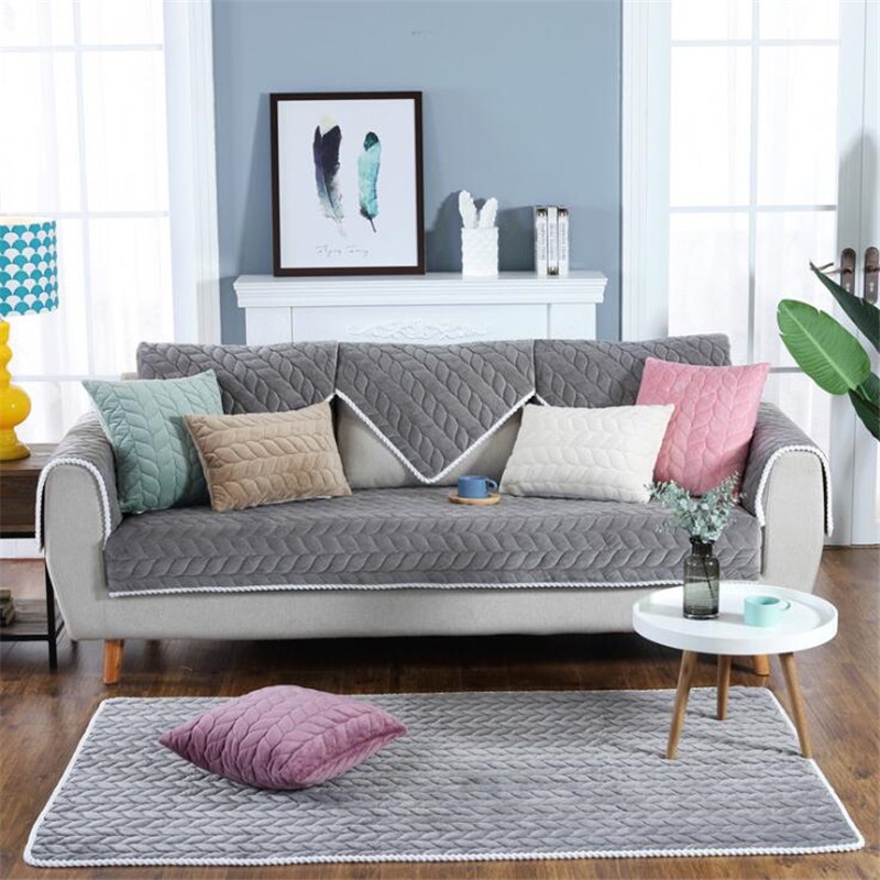 Thảm Lót Ghế Sofa Vải Nhung Dày 70*70cm & 70*180Cm Trang Trí Phòng Khách