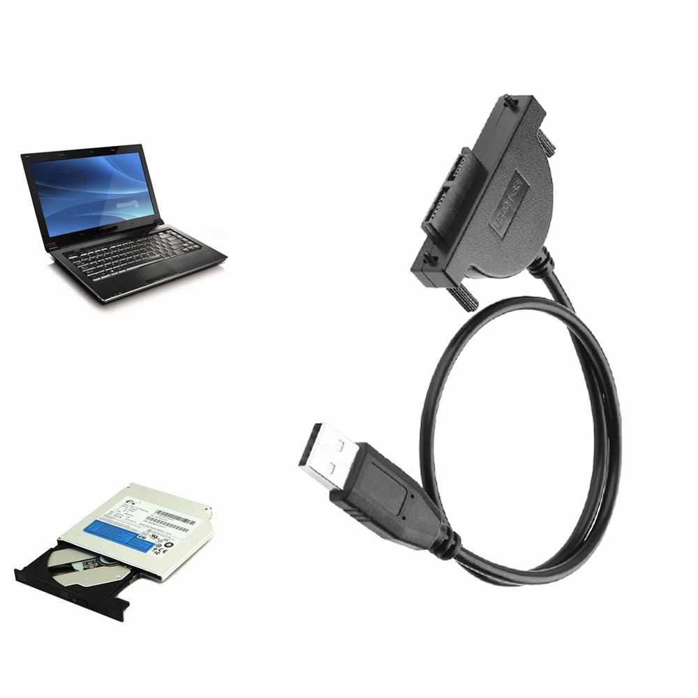 Dây cáp chuyển đổi 7+6 13Pin USB 2.0 sang Mini Sata II USB sang SATA cho Laptop CD/DVD ROM