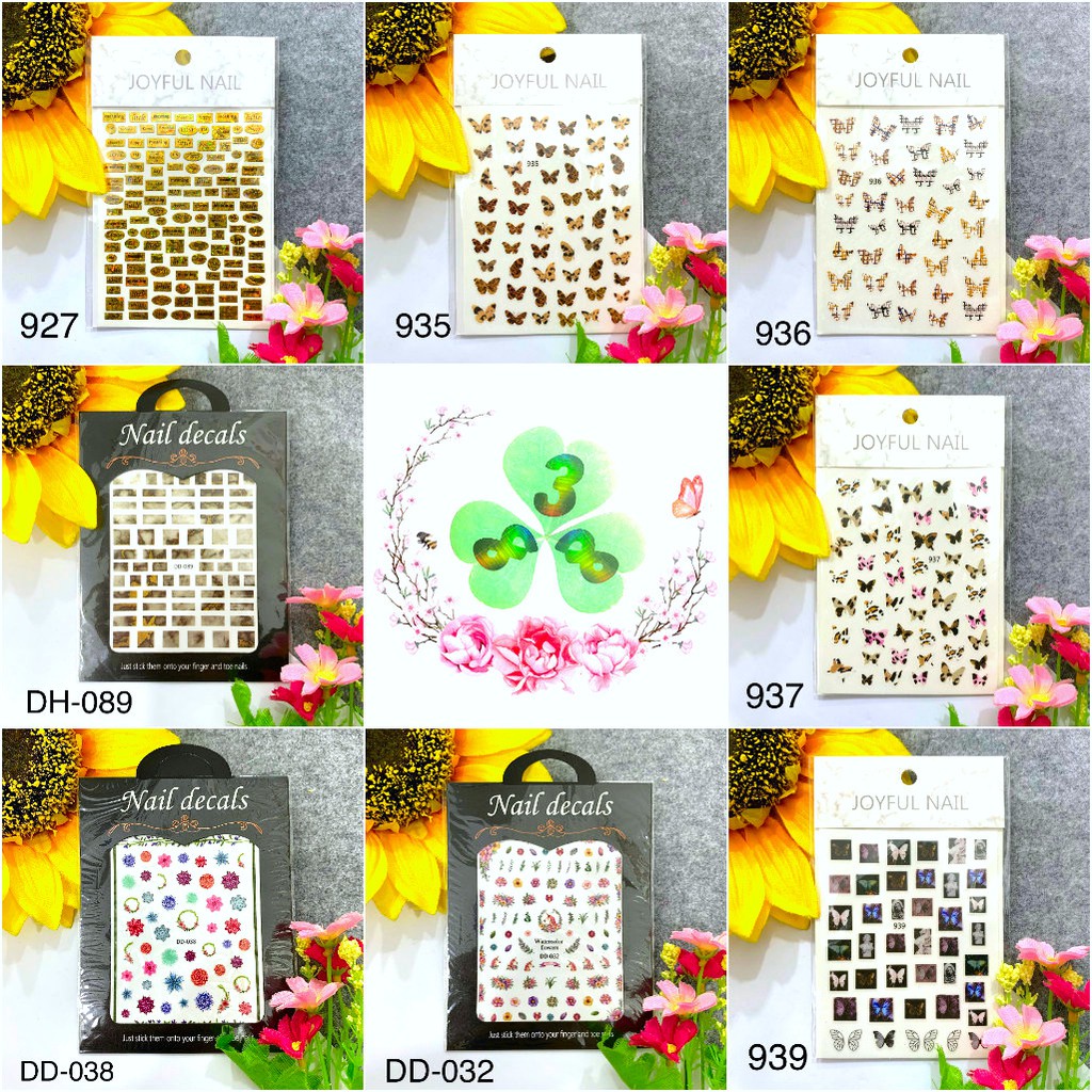 Phần 1 - Mã 927-DD089 . Miếng dán trang trí móng xinh - Sticker dán móng tay