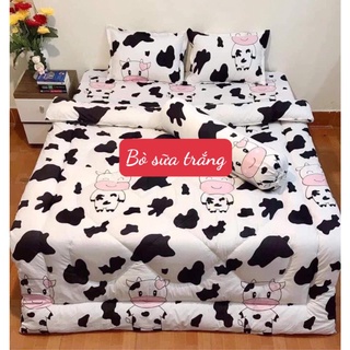 ❤️Bộ Chăn Phao Ga Gối Loại 1 kích thước 1m2x1m9,được chọn mẫu🌟MẪU BÒ SỮA TRẮNG