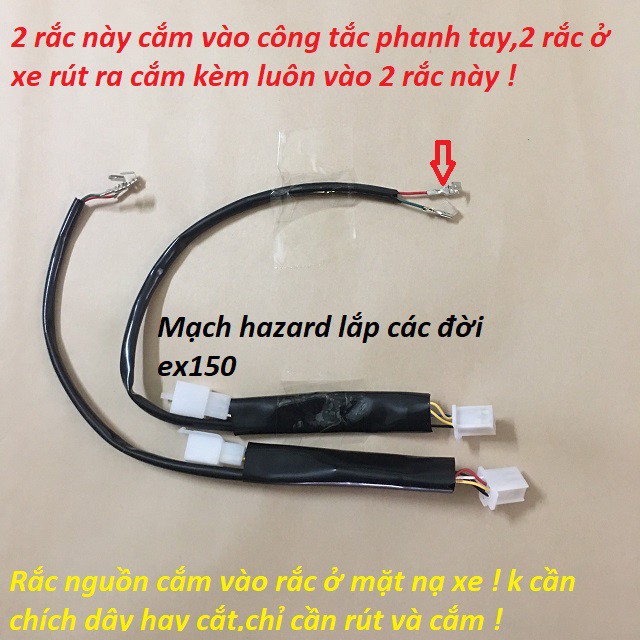 Mạch hazad lắp ex150