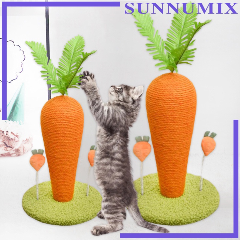 [Sunnimix] Đồ Chơi Cào Móng Mèo Hình Cà Rốt / Cây Cào Tương Tác Với Mèo Cưng Trong Nhà DIY