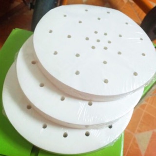 [Set 100 tờ giấy nến loại 1] Giấy nến đục lỗ size 20cm và 23cm cho nồi chiên không dầu