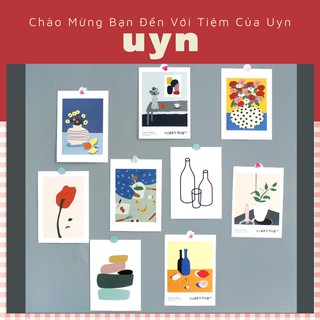 Set 9 Thẻ Giấy Postcard Thiệp Decor Trang Trí