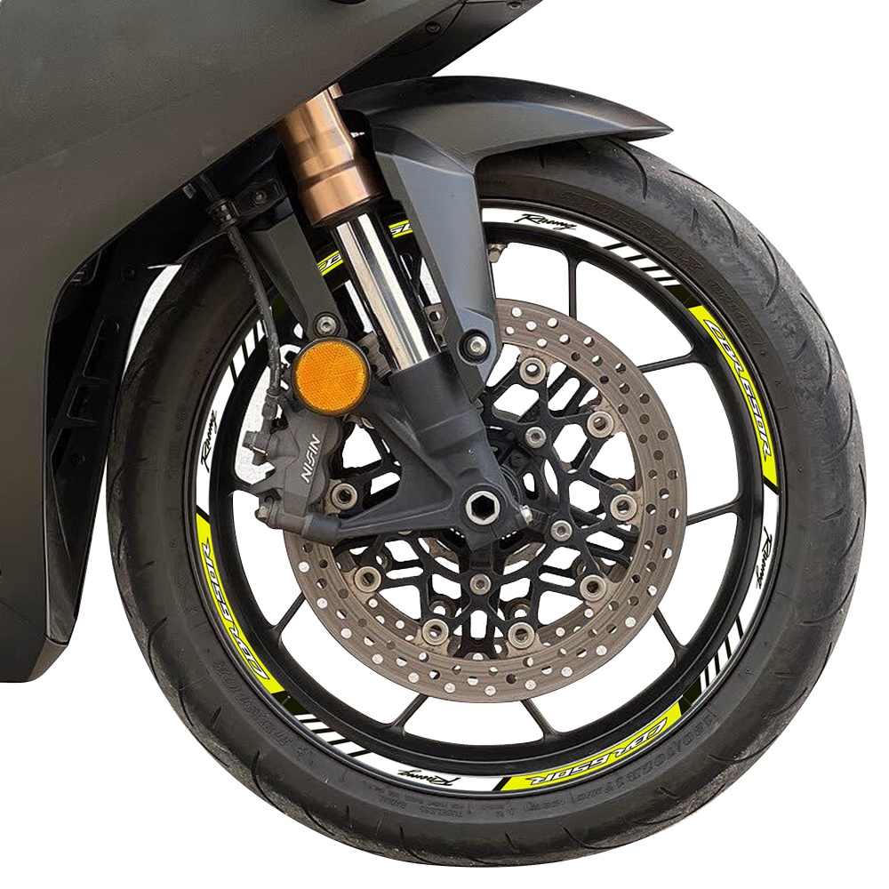 Set 2 Miếng Dán Logo Trang Trí Viền Bánh Xe Mô Tô HONDA CBR650R CBR 650R