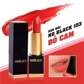 Son lì Noblack màu đỏ cam cá tính