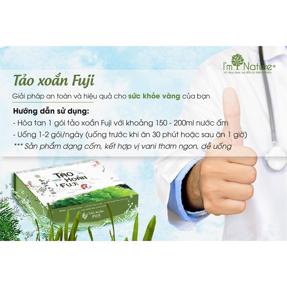 (+Quà) Tảo Xoắn Diệp Lục Fuji I’M NATURE 30g (3g/1gói - 30gói) | BigBuy360 - bigbuy360.vn