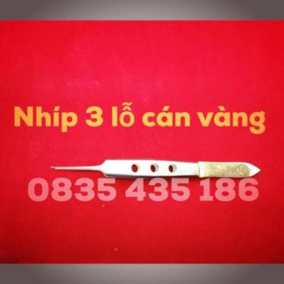 NHÍP 3 LỖ CÁN VÀNG-DỤNG CỤ CHUYÊN KHOA PHẪU THUẬT THẨM MỸ