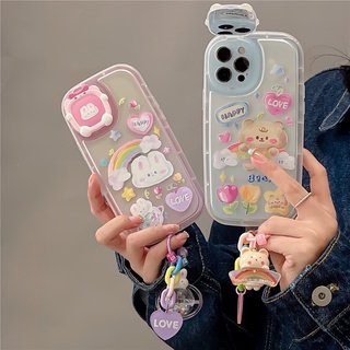 [ CÓ ẢNH THẬT ] Ốp lưng iphone mềm dẻo viền bo tròn chống sốc trong suốt bóng mờ có gương che cam hoạt hình dễ thương