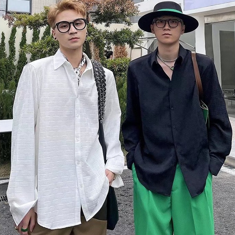 Áo Sơ Mi Tay Dài Phong Cách Thời Trang Hàn Quốc Mới Size M-3xl