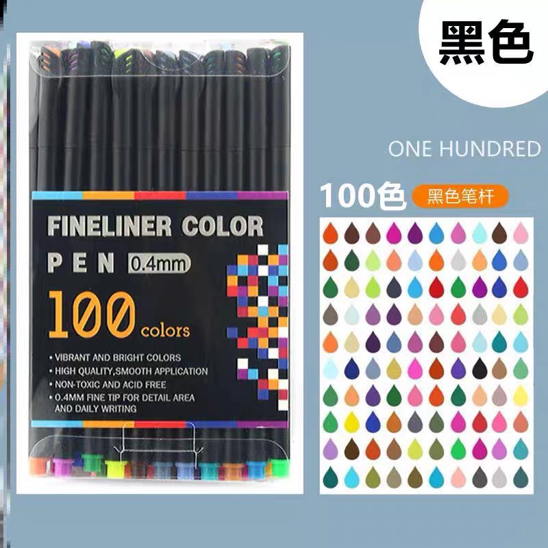 Bộ 100 bút màu fineliner 0.4mm xuất dư ôm lô