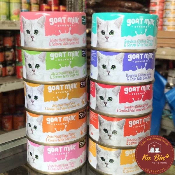 Pate Lon Sữa Dê KITCAT GOURNET cho Mèo 70Gr