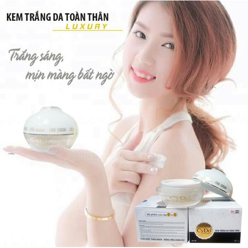 Kem body -KEM dưỡng thể LUXURY CYDO  làm mừo các sắc tố đên giúp da trắng sáng mịn màng không tỳ vết