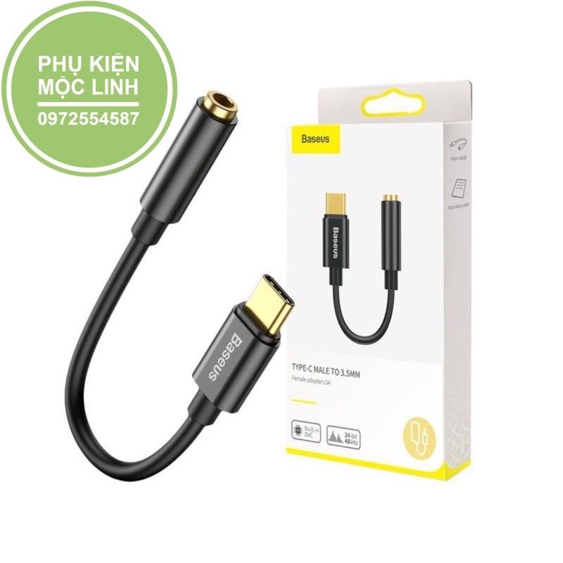 Jack Chuyển Đổi TypeC Sang Đầu 3.5 Basues -L54 -Hỗ trợ Nghe Nhạc,Đàm Thoại dùng cho MICRO SAM SUNG -XIAOMI -HUAWEI -OPPO