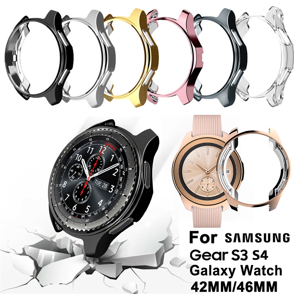 Ốp mạ điện chống sốc cao cấp cho đồng hồ Samsung Gear S3 S4 Galaxy Watch 46mm 42mm