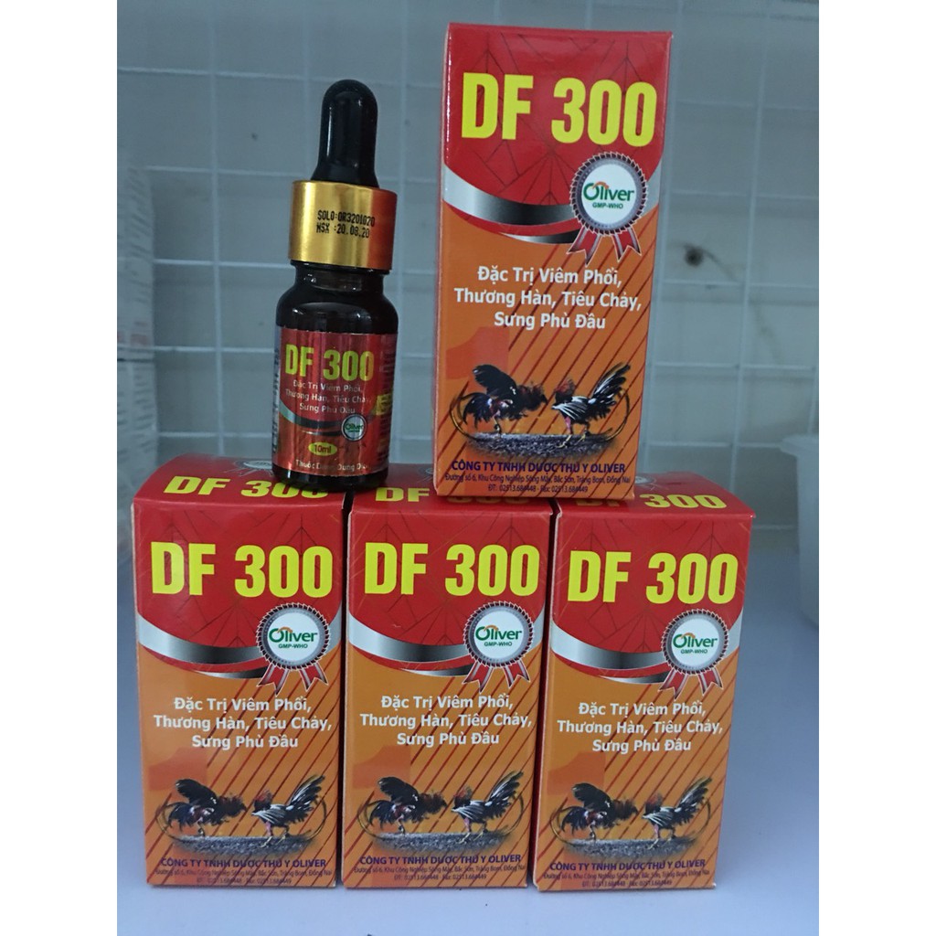 DF300 flodoxy viêm phổi, sưng phù đầu ở gà, chim