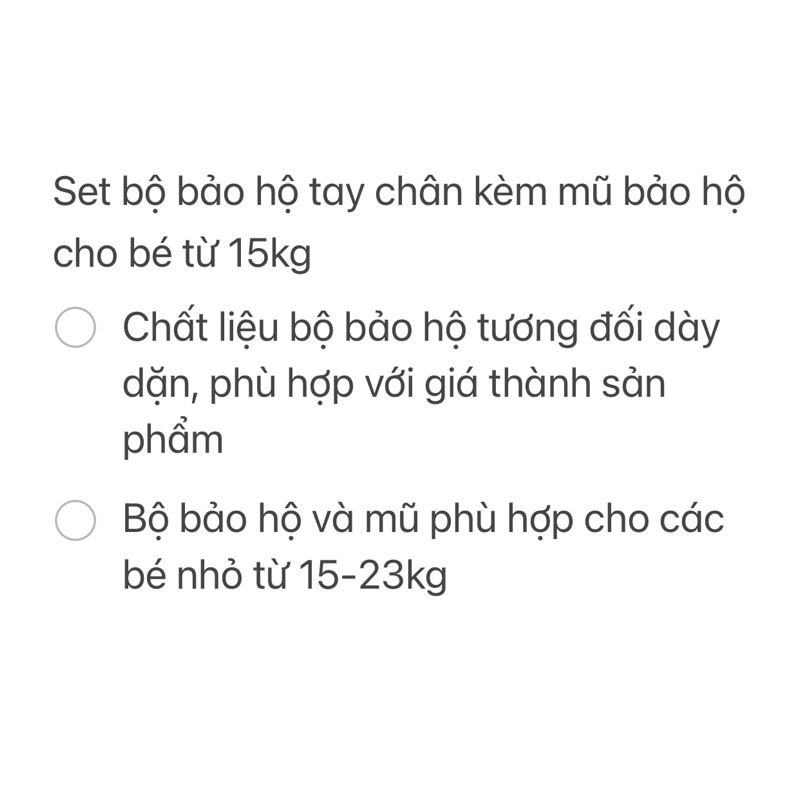 Set bảo hộ tay chân kèm mũ bảo hộ cho bé trượt patin, lướt ván, đi xe đạp (15-23kg)