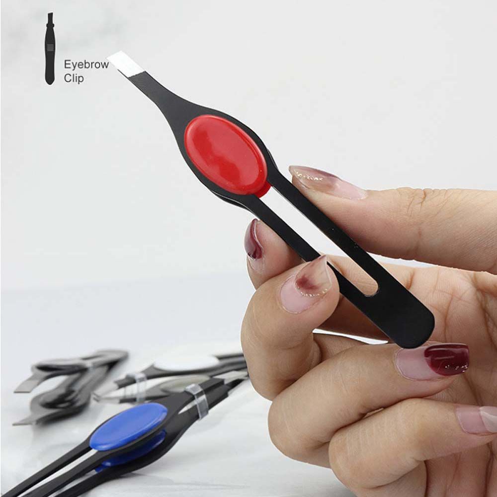 Nhíp tỉa lông mày bằng thép không gỉ tay cầm bằng cao su chống trượt siêu bền tiện dụng