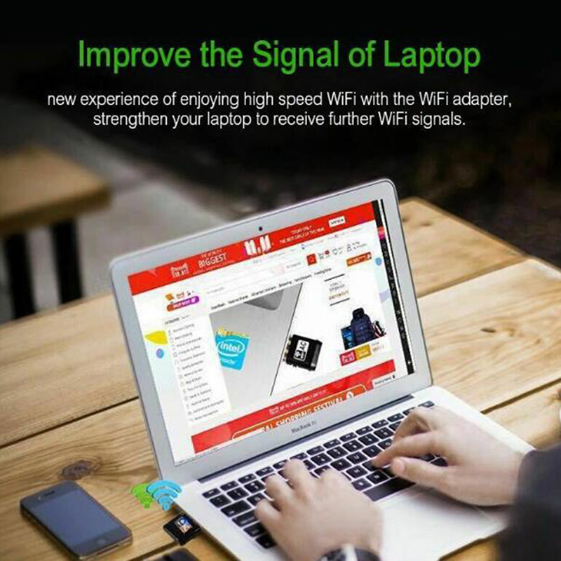 Usb Thu Sóng WiFi AC Lan 802.11 Băng Tần Kép 2.4G 150Mbps