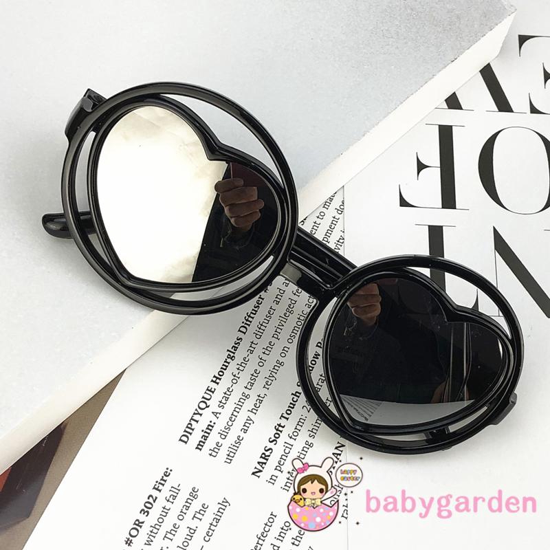 Kính râm gọng hình trái tim phản quang cho bé từ 0 - 8 tuổi