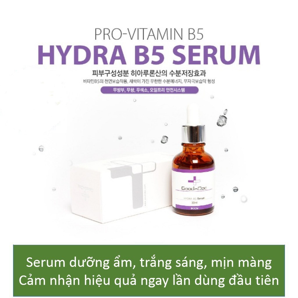 (Nhập khẩu) Serum GoodnDoc Hydra B5 Tinh chất cấp ẩm phục hồi da cấp nước cho da dầu mụn khô nhạy cảm - Thi Vũ