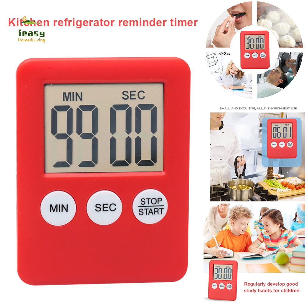 Đồng hồ điện tử màn hình LCD đếm ngược thời gian nấu ăn