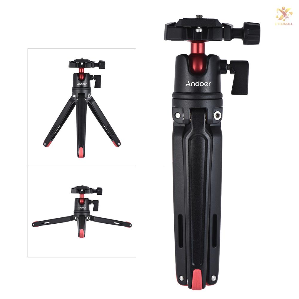 ET Andoer Mini Handheld Travel Tabletop Tripod Stand  with Ball Head for     DSLR Mirrorless Camcorder for  X 8 7 Plus 7s 6s for   Honor 9  Smartphone for  5