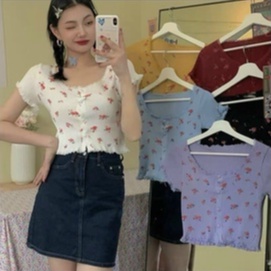 Áo len hoa phong cách Hàn quốc