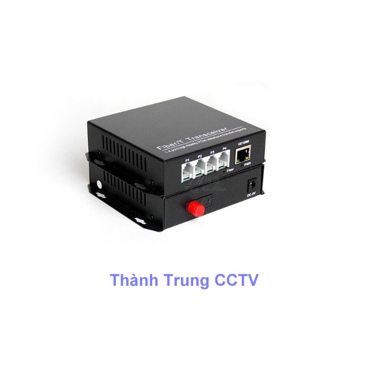 PCM chuyển quang 4 kênh điện thoại và 1 cổng Lan