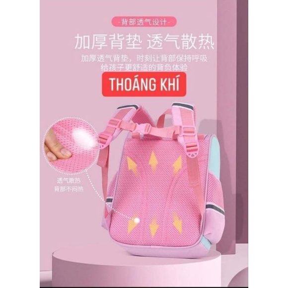 Ba lô học sinh cho bé gái lớp 1, 2