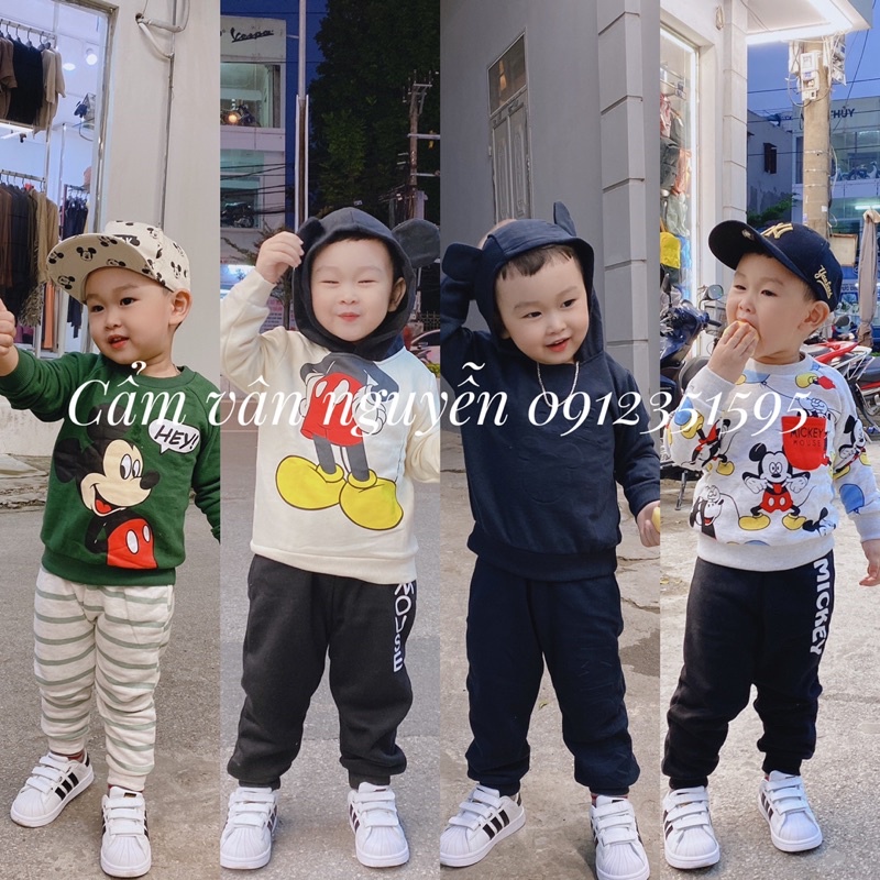 Bộ nỉ bông HM xuất dư cho bé( size mỗi mẫu shop phân loại ở phần thông tin)