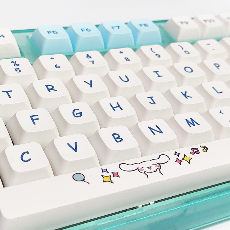 132 Phím Cinnamoroll Keycaps XDA Profile anime dễ thương PBT Dye Sub Bàn phím cơ học Keycap
