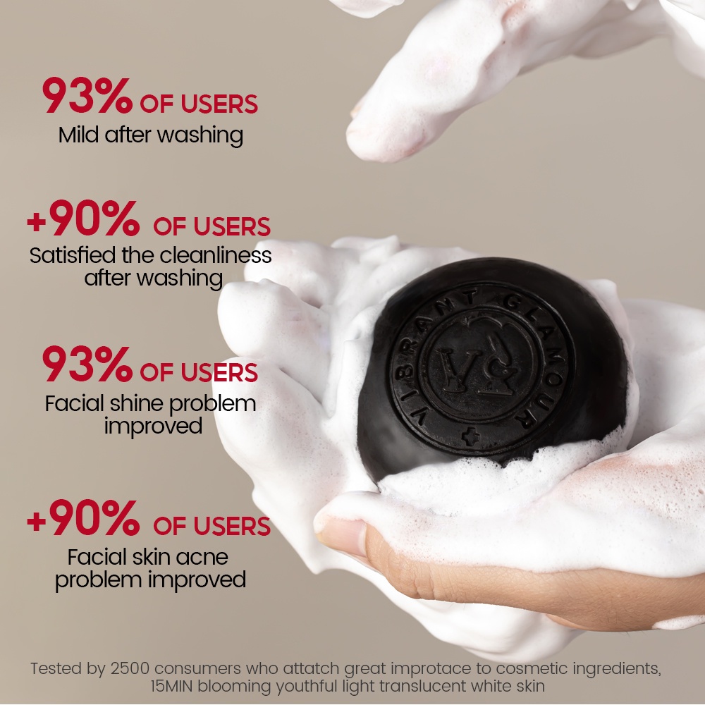 Xà Phòng Rửa Mặt Làm Sạch Sâu Lỗ Chân Lông Kiểm Soát Dầu VIBRANT GLAMOUR 100g