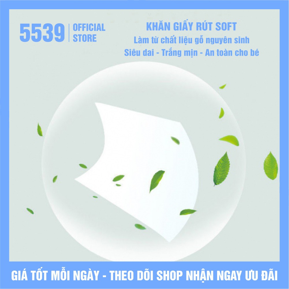 Khăn giấy rút ⚡️ FREESHIP ⚡️ Combo 12 gói khăn giấy rút 4 lớp Soft siêu dai, trắng mịn 220 tờ 1 gói - Shop 5539