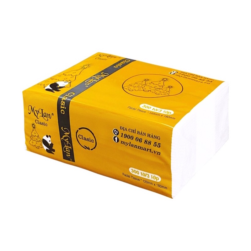 Khăn giấy rút, Giấy ăn Gấu trúc ,Cầu vồng Mylan 3 lớp Cao cấp  Siêu Dai, Mềm Mịn Hàng xuất khẩu Việt Nam