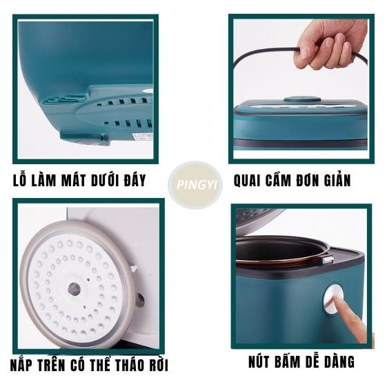 Nồi cơm điện mini đa năng thời trang dành cho 1-4 người