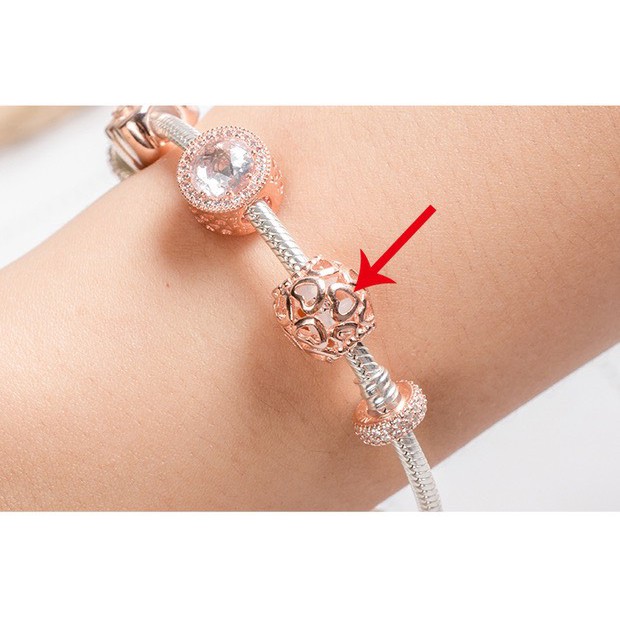 Chốt cao su chặn charm bạc S925 pandora bịch 10 hạt