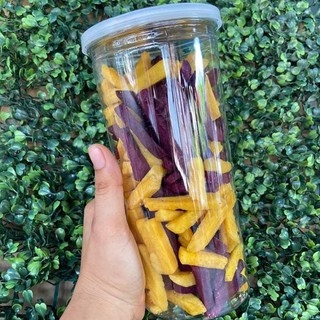 KHOAI LANG VÀNG MIX TÍM DẠNG CỌNG HÀNG XUẤT KHẨU LON 300GRAM