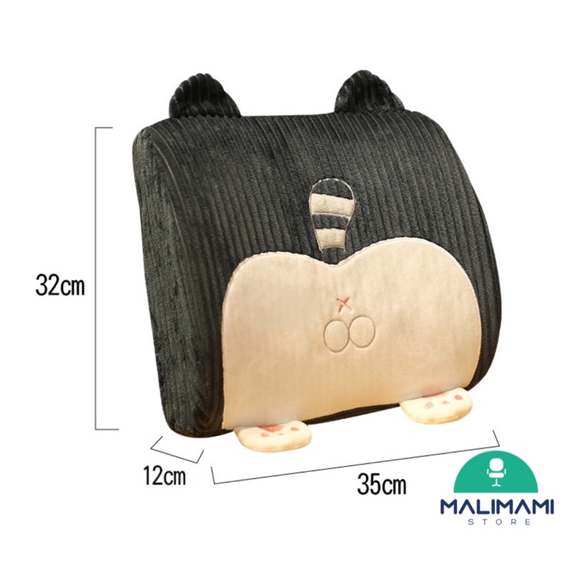 Gối tựa lưng cao su non hình mông xinh yêu dành cho xe hơi, văn phòng - Pil013