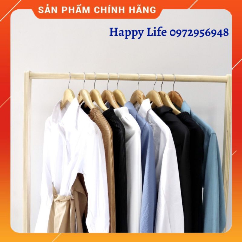 Sào treo quần áo bằng gỗ cao cấp, Giá treo đồ, kệ treo đồ bằng gỗ (thanh đơn)