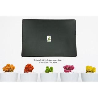[h2kshop.vn] Dĩa chữ nhật Nhà Hàng Hàn Quốc Màu Đen Nhám 20*14*2.3cm Srithai Superware PV086-8