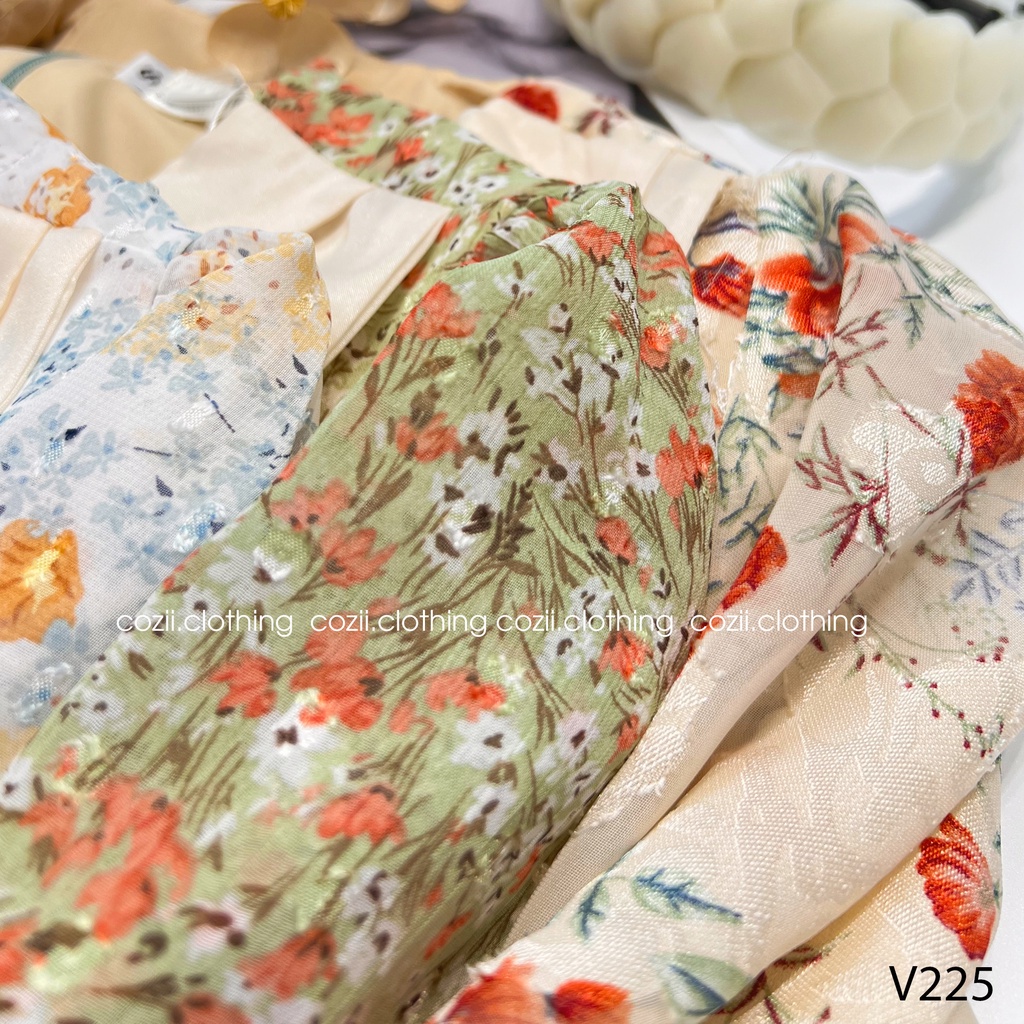 Váy Tơ Lụa Phối Cổ Bèo Phong Cách Hàn Quốc V225 | BigBuy360 - bigbuy360.vn