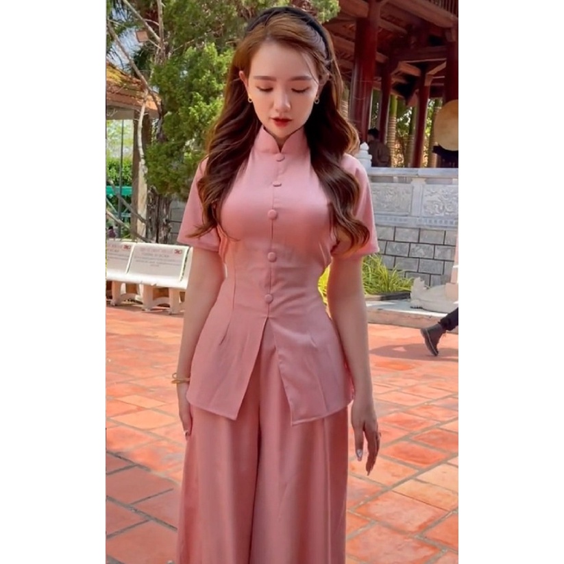 Đồ Lam Đi Chùa Nữ Chất vải Lụa Tầm Ước ( LỤA TÂY THI ) Vải Mịn Mát Mẫu Mã Mới Thời Trang Đồ Lam Đi Chùa # đồ lam